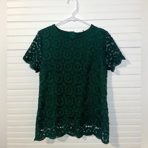 Green Lace Blouse New With Tags